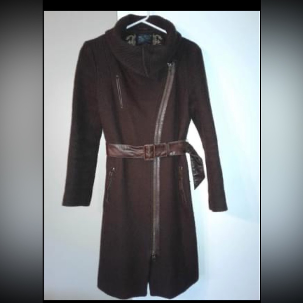Mackage brown coat wool Medium